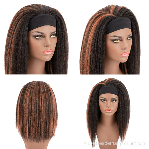 Headband Synthetic Wigs For Black Women Synthetic Machine Made Headband Wigs For Black Women Manufactory